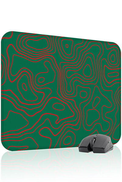 mousepad bastir لوحة ماوس للألعاب باللون الأخضر والأحمر مقاس 48 × 40 XL، قاعد...