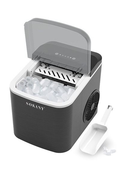 SOKANY Ice Maker Machine, 1.3L, 12kg/24h, 9 Cubes Ready in 6 Mins, Remote Ice...