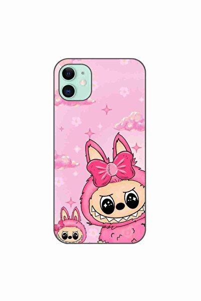 OEM Husa compatibila cu Apple iPhone 11 Silicon Gel Tpu Model Labubu Pink Fan...