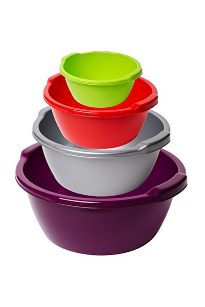 OEM Set of 4 Round Basins with Handle 3L/5L/8L/12L