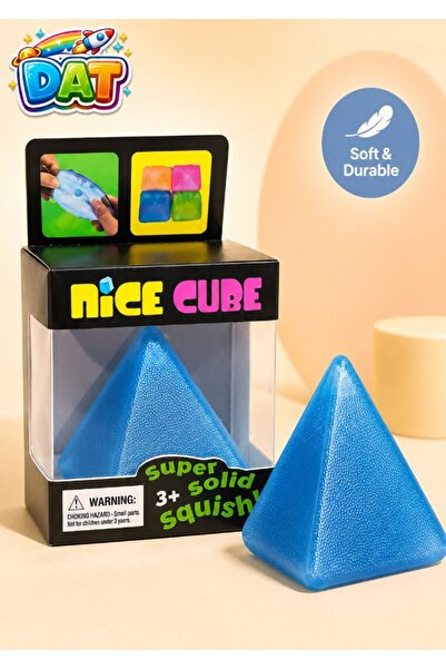 DAT Pyramid Shaped Stress Relief Squeeze Toy – Soft Silicone Sensory Fidget B...
