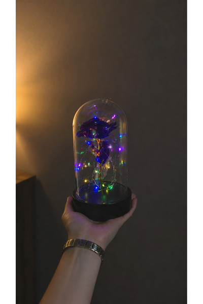 betüslesin RGB IŞIKLI DEKORATİF HEDİYELİK SOLMAYAN GÜL SONSUZLUK GÜLÜ