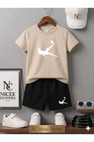 NC Nicee Clothes Tricou și pantaloni scurți de vară pentru copii, unisex (imp...