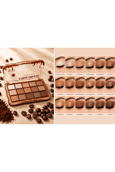 Seckinnn I Love Coffee Nude Eyeshadow Palette – 18 Renk Profesyonel Far Paleti