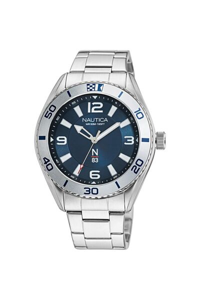 Nautica Ρολόι Ανδρικό Ασημί Stainless Steel κωδ NAPFWS129