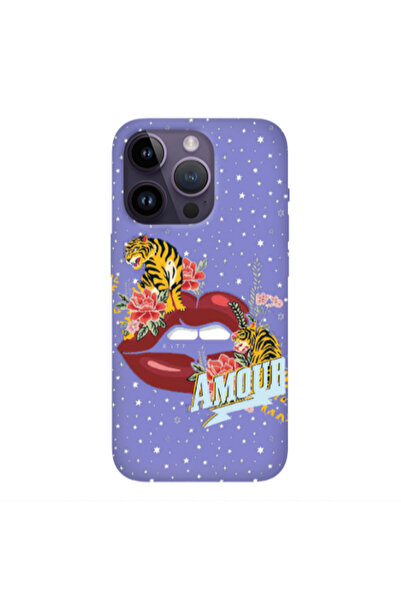 Other Apple iPhone 14 Pro Amour Purple Colored Silicone TPU Θήκη