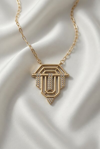 Jadem Gold 316L سلسلة فولاذية ذهبية اللون حجر الزركون قلادة سيريناي