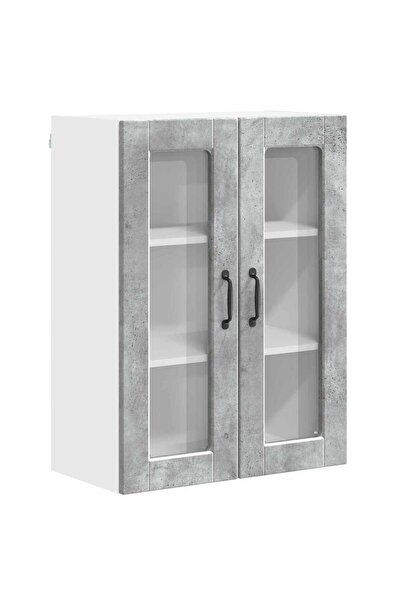 vidaxl Dulap de bucătărie Gri din beton 60 x 31 x 80 cm Lemn compozit