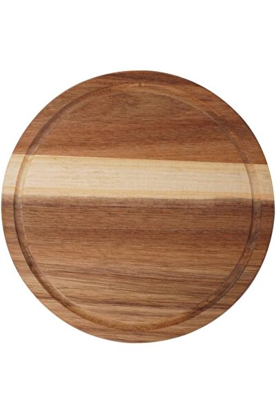 Electus Acacia Wood Round Cutting Board, 25 cm, Beige
