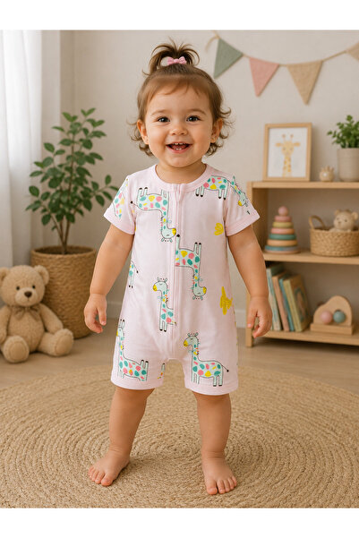 greenmoss 100% Cotton Zippered Baby Summer Romper