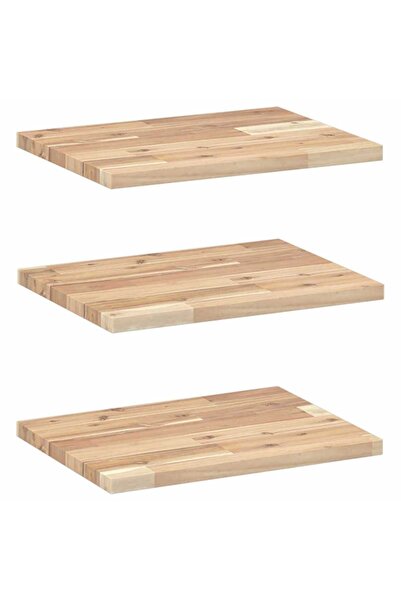 vidaxl Rafturi plutitoare 3 buc. 40x30x2 cm lemn masiv acacia netratat