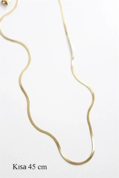Marsilyan Nvdn- Ieg - Fine Italian Chain Steel Necklace (45cm) - Gold Iegrs-N...