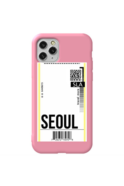 Other Apple iPhone 11 Pro Seoul Travel More Pink Colored Silicone TPU Θήκη