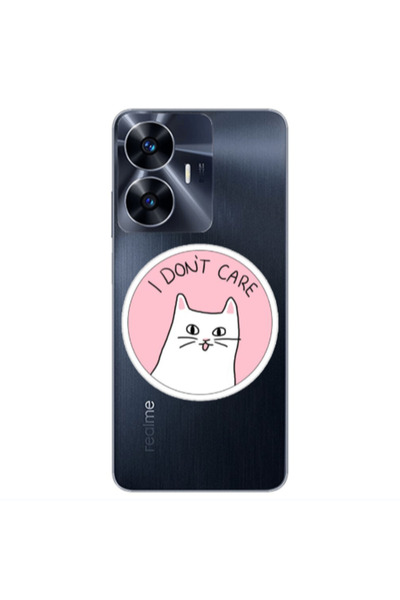 Other Realme Note 50 I dont Care Transparent Silicone TPU Θήκη
