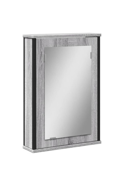 vidaxl Dulap baie cu oglindă gri sonoma 42x12x60 cm lemn compozit