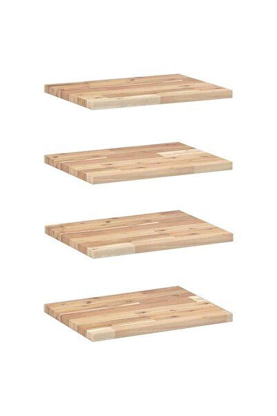 vidaxl Rafturi plutitoare 4 buc. 40x30x2 cm lemn masiv acacia netratat