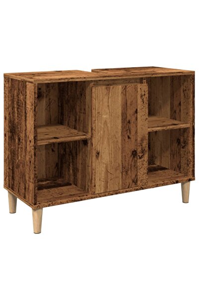 vidaxl Dulap pentru baie, lemn vechi, 80x33x60 cm, lemn prelucrat
