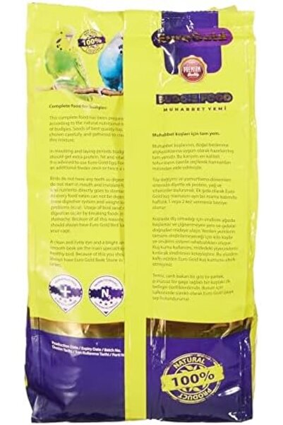 Yıldızan Terra Organik Eurogold Parakeet Food with Honey and Fruit, 1 kg Terr...