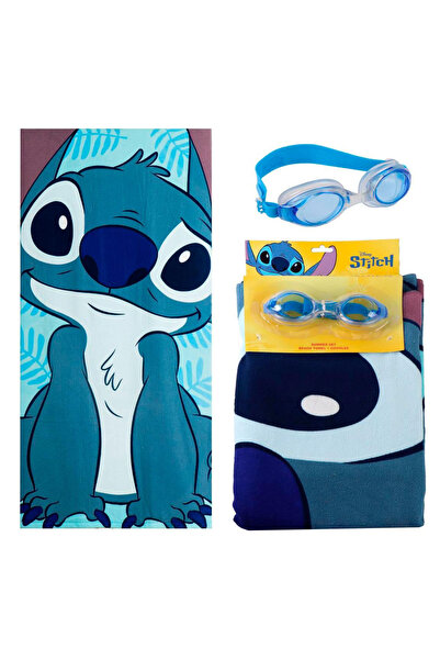 Lilo & Stitch Set de prosoape din poliester cu ochelari de înot, 140x70 cm
