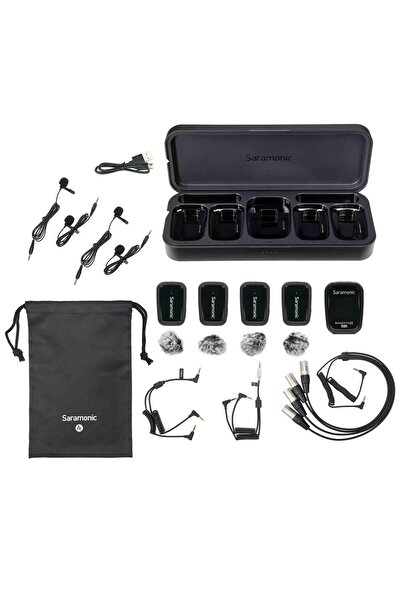 Saramonic Blink 500 Prox B8 4 Kişilik Versiyon, Kablosuz Yaka Mikrofonu, 2,4G...