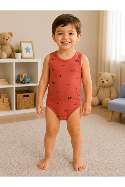Bulut Anne ve Çocuk Strappy Baby Kids 100% Cotton Snap Fastener Bodysuit Colo...