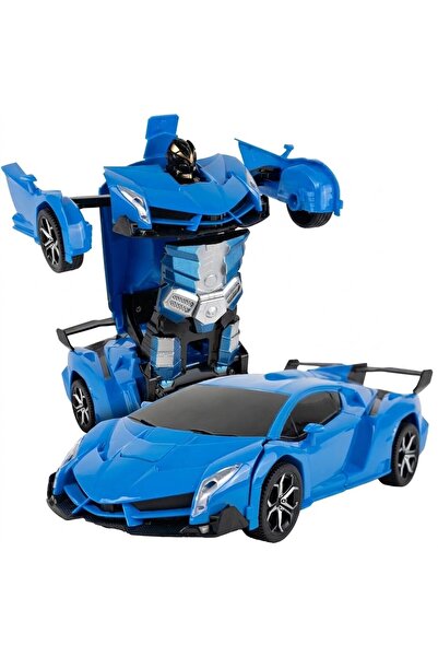 JollyMag Robot transformable into a car, interactive with remote control, blu...