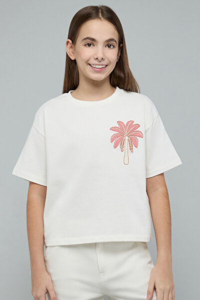 R&B Printed T-Shirt with Crew Neck and Short Sleeves