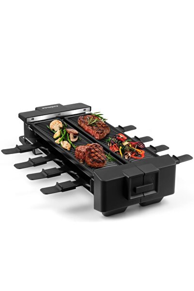 CUSIMAX Raclette Izgara, 2 ayrı ızgara plakalı döner raclette, 8 kişilik 1400...
