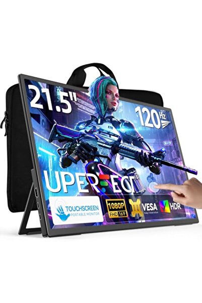 UPERFECT 21,5" 120Hz QLED Dokunmatik Ekran Taşınabilir Oyun Monitörü %125 sRG...