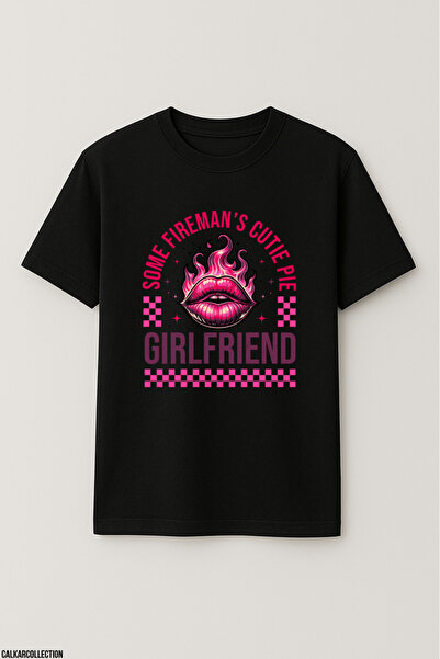 CALKARCOLLECTION Unisex Oversize Some Fireman's Cutie Pie Tshirt