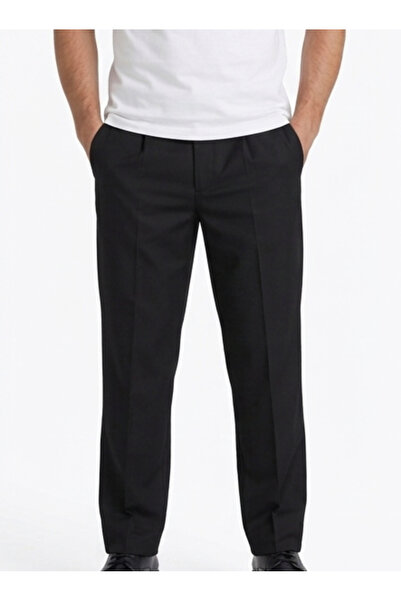 PandaForma Black Unisex Fabric Work Pants
