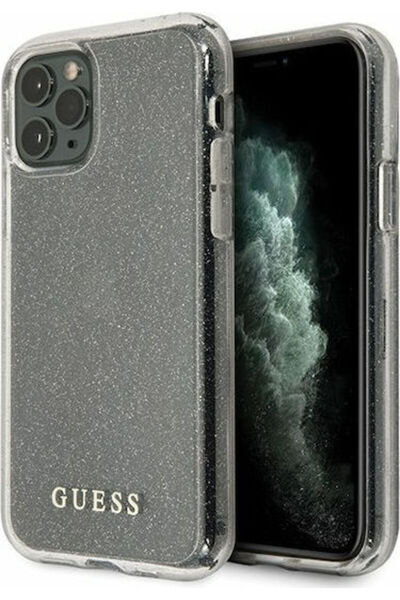 Guess Πλαστικό ασημί πίσω κάλυμμα με γκλίτερ (iPhone 11 Pro) Κωδικός: GUHCN58...