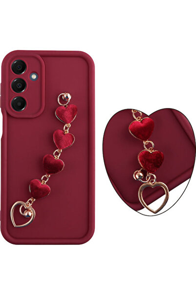 Other Volte-Tel Hearts Strap Back Cover Silicone with Strap Burgundy (Galaxy ...