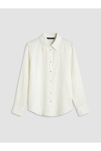 LC Waikiki White Women's Linen Shirt