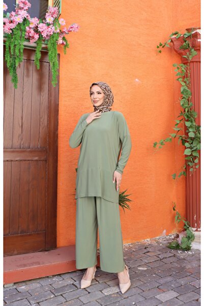 NİSUM MODA Set Sandy cu tunică tip foarfecă