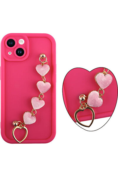 Other Volte-Tel Hearts Πίσω Θήκη Σιλικόνης με Λουράκι Ροζ (iPhone 13) Κωδικός...