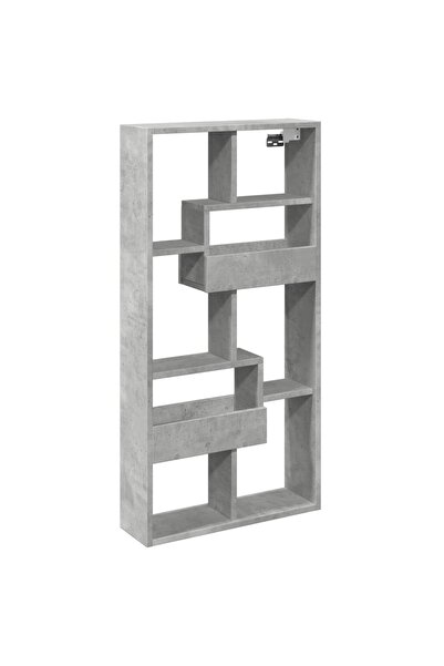 vidaxl Dulap de perete, gri beton, 50x15x100 cm, lemn prelucrat