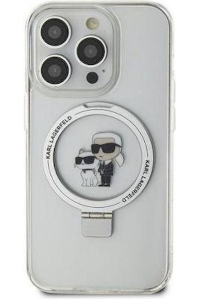 Karl Lagerfeld Karl&choupette Γκλίτερ Magsafe Πίσω Θήκη Πλαστική Λευκή (iPhon...