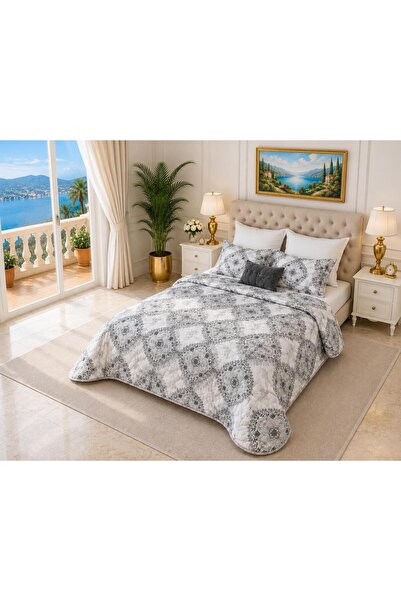 Asaf Home غطاء سرير مزدوج من نوع بيكيه وغطاء سرير وغطاء رقيق