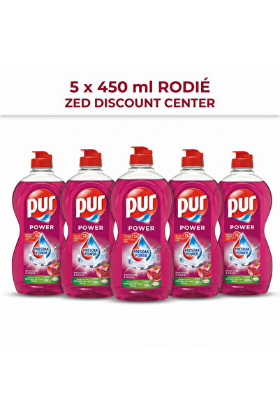 Pür Pur Power Figuri și Rodii Detergent de vase, 5x 450ml