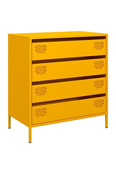 vidaxl Dulap, galben muștar, 68x39x73,5 cm, oțel laminat la rece