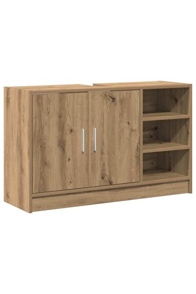 vidaxl Dulap de Baie Stejar Artizanal 90 x 29 x 55 cm Lemn compozit