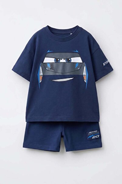 Monila Set de tricou și pantaloni scurți pentru băieți, din bumbac, albastru ...