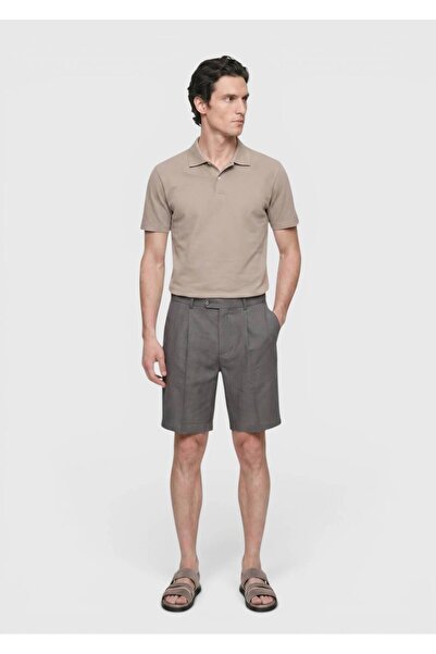 Ramsey Beige Plain 100% Cotton T-Shirt