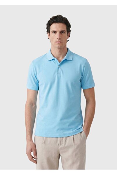 Ramsey Tricou turcoaz uni, 100% bumbac