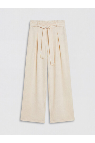 LC Waikiki Esvab • Modern & Distinctive Linen-Look Pleated Pants for Girls
