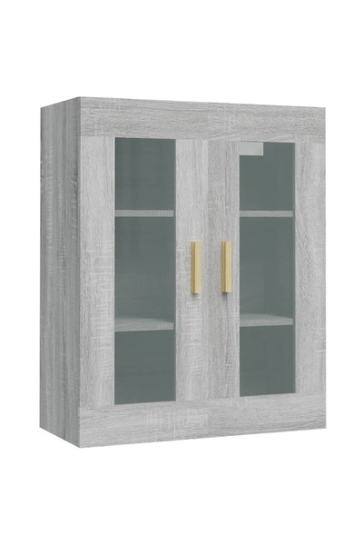 vidaxl Dulap de perete suspendat, gri sonoma, 69,5x34x90 cm