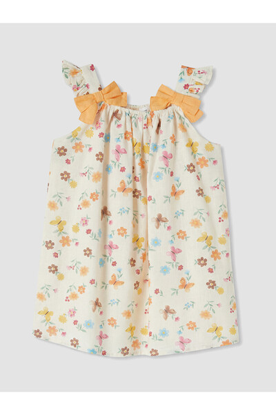 LC Waikiki Esvab • Modern & Distinctive Bowknot Floral Embroidered Girls' Dress