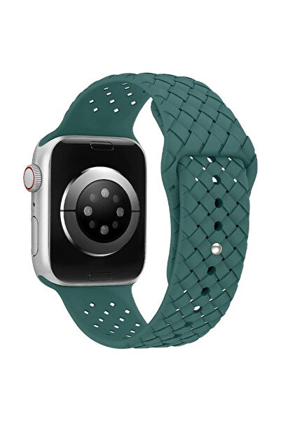 OEM Λουράκι Apple Watch 42 44 45 49mm Πλεκτό Σιλικόνης Μπλε της Πρωινής Ημέρας