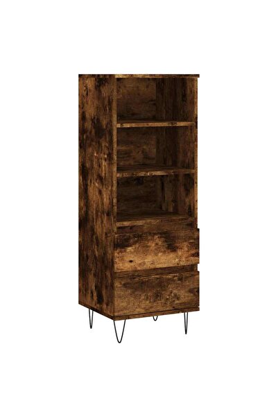 vidaxl Dulap înalt, stejar fumuriu, 40x36x110 cm, lemn compozit